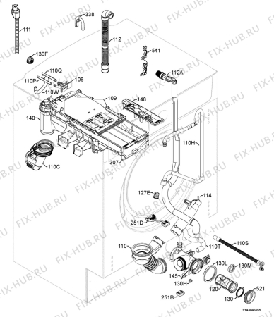 Взрыв-схема стиральной машины Electrolux EWX12550W - Схема узла Hydraulic System 272